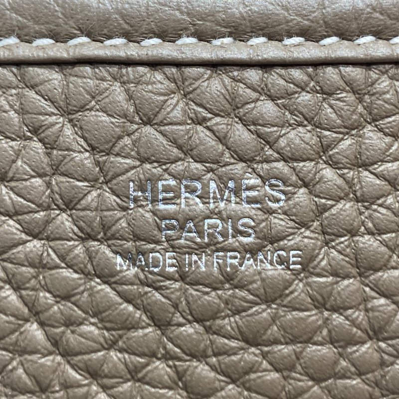 HERMÈS 愛馬仕 EVELYNE 29 肩背包 牛皮 大象灰 銀釦-15