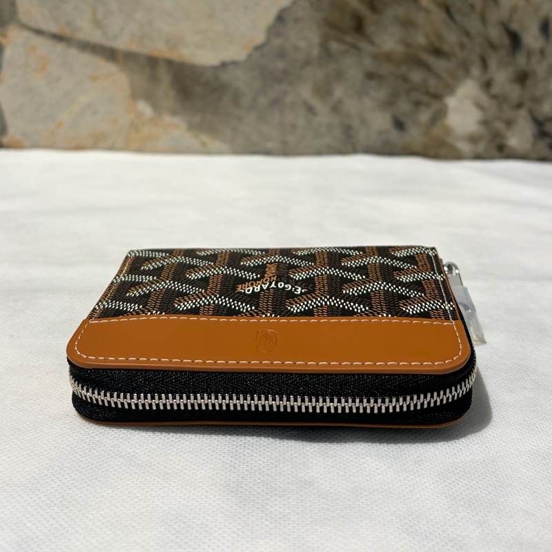 Goyard黑褐色ㄇ字拉鏈短夾-2