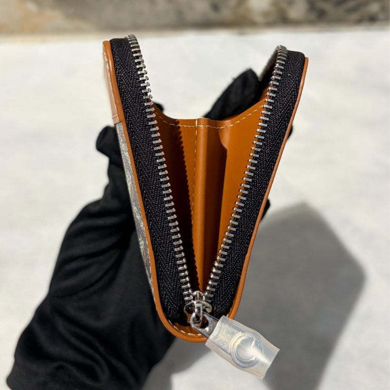 Goyard黑褐色ㄇ字拉鏈短夾-8