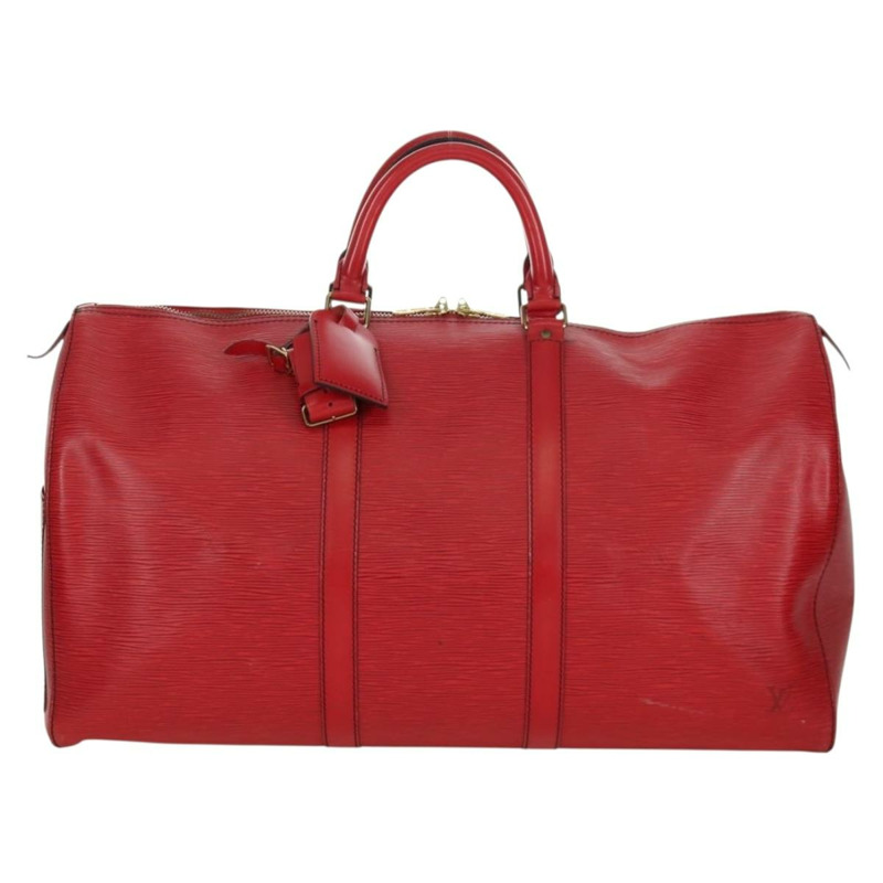 【日本直送】路易威登 Epi Keepall 50 波士頓包 復古紅 M42967 LV 正品 AMZ314A-12