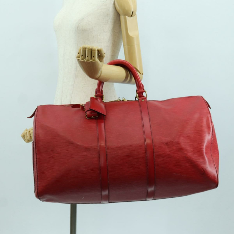 【日本直送】路易威登 Epi Keepall 50 波士頓包 復古紅 M42967 LV 正品 AMZ314A-24