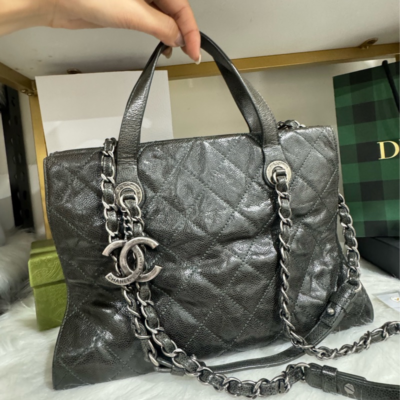 Chanel 荔枝牛皮肩背包 鏈包-1