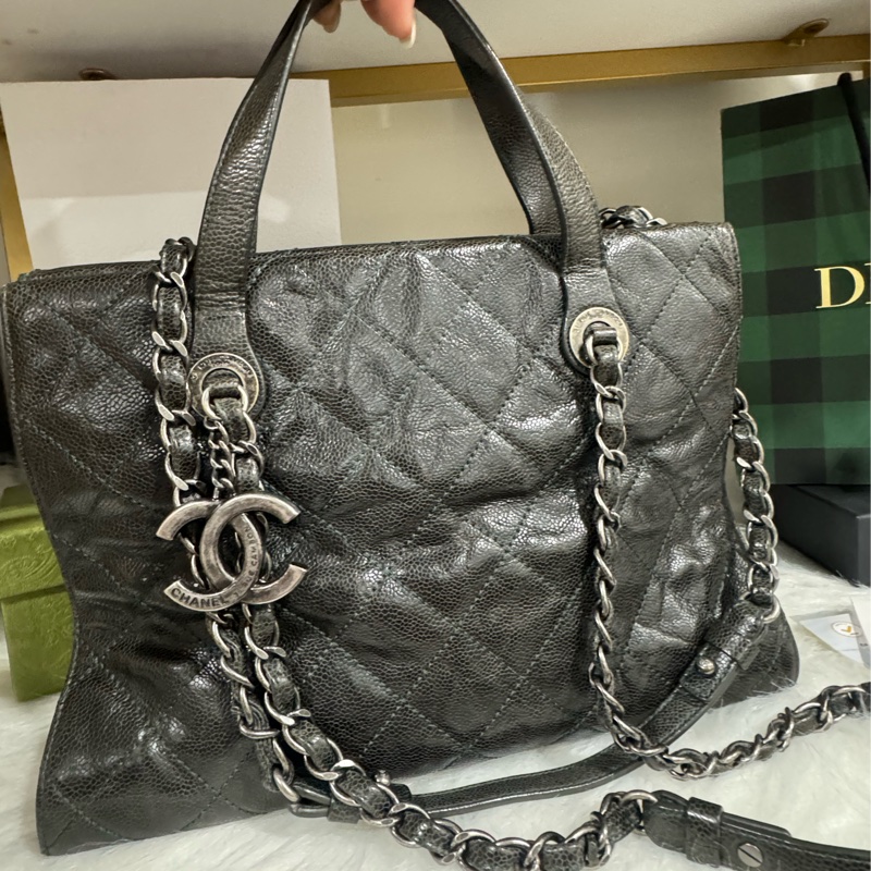 Chanel 荔枝牛皮肩背包 鏈包-4