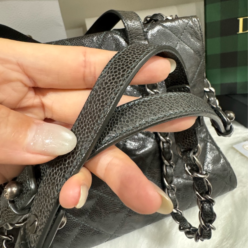 Chanel 荔枝牛皮肩背包 鏈包-8