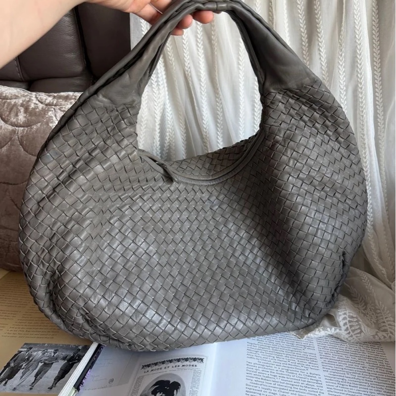 葆蝶家 編織手提包 托特包 肩背包 和尚包雲朵包 灰色 Bottega Veneta hobo bag-0