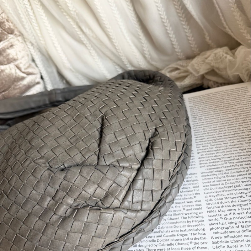 葆蝶家 編織手提包 托特包 肩背包 和尚包雲朵包 灰色 Bottega Veneta hobo bag-23