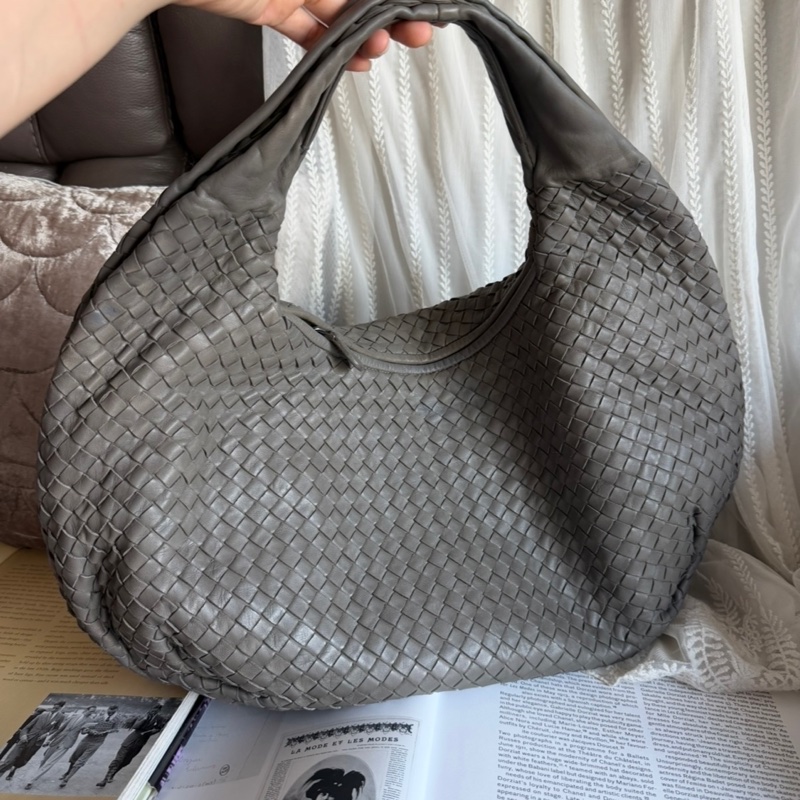 葆蝶家 編織手提包 托特包 肩背包 和尚包雲朵包 灰色 Bottega Veneta hobo bag-27