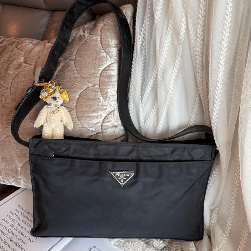 普拉達 黑色 包包prada re-nylon 再生尼龍系列 手袋 肩背包 腋下包 手提包 斜挎包 斜背包 側背包-26