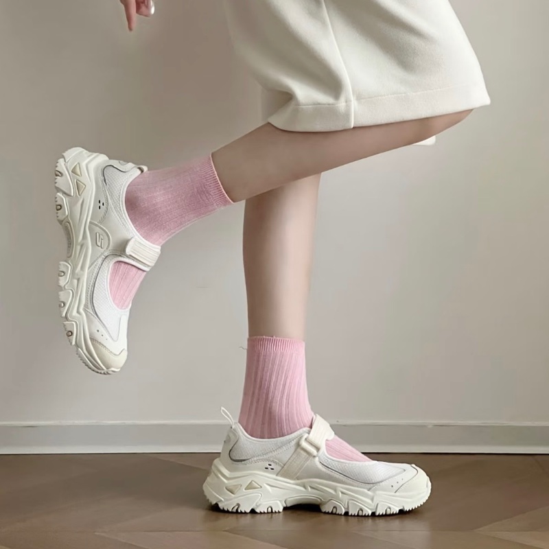 極新平台最低價✨RV 水鑽方釦春系鬆弛運動感瑪莉珍鞋/roger vivier白-6