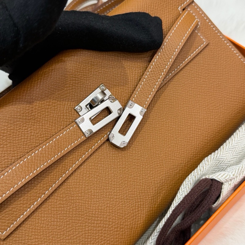 Hermes愛馬仕金棕銀扣kelly to go長肩帶斜挎包 epsom皮 Y刻-3