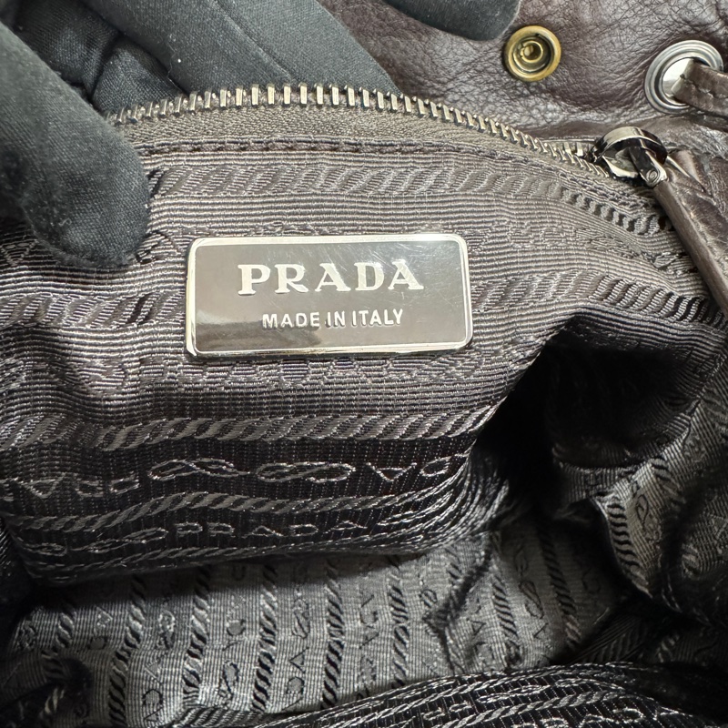 Prada 普拉達 Archive 尼龍皮革拼接郵差包 二手 中古 vintage y2k-2