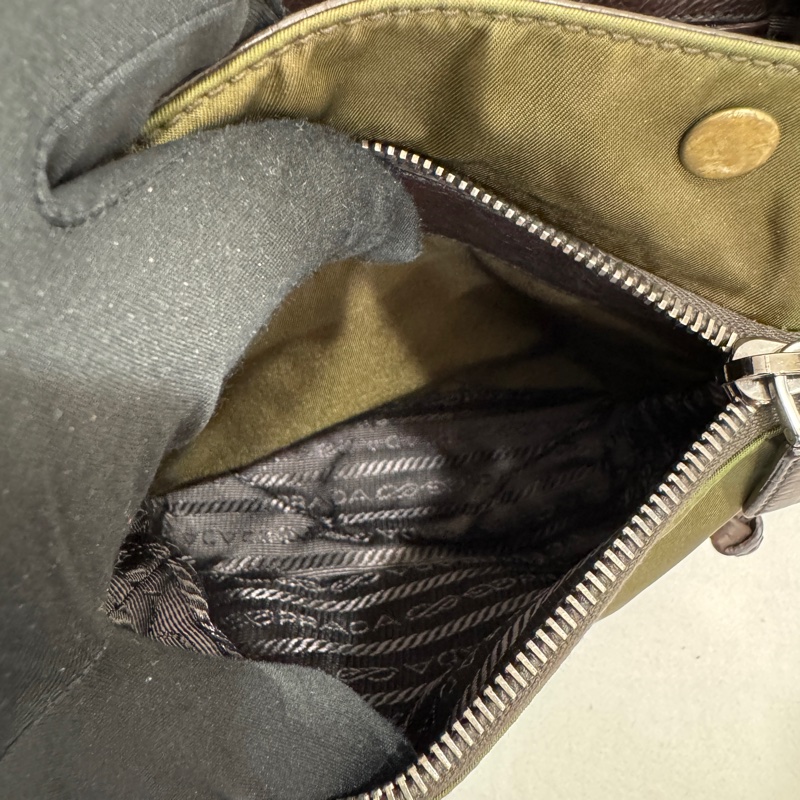 Prada 普拉達 Archive 尼龍皮革拼接郵差包 二手 中古 vintage y2k-20
