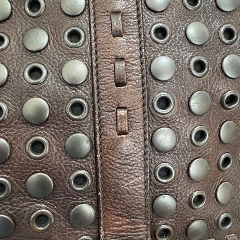 Prada 普拉達 Archive 尼龍皮革拼接郵差包 二手 中古 vintage y2k-23