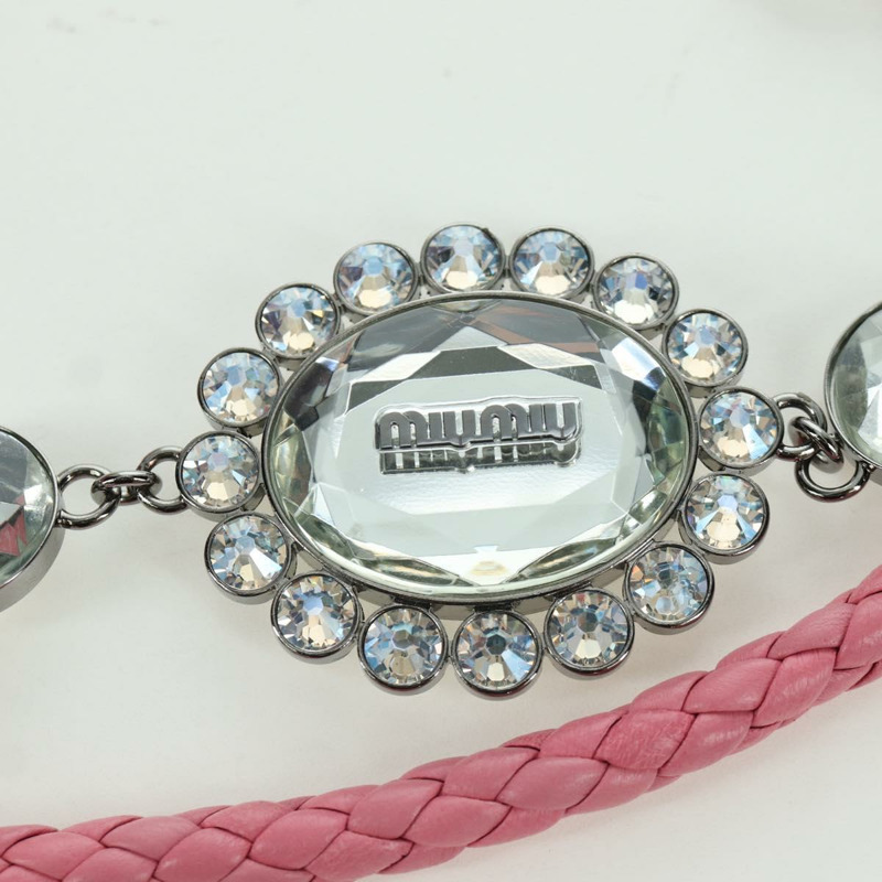 【日本直送】Miu Miu Matelasse 鏈條單肩包 皮革 2way 粉紅色銀色 正品 gh2012M-14