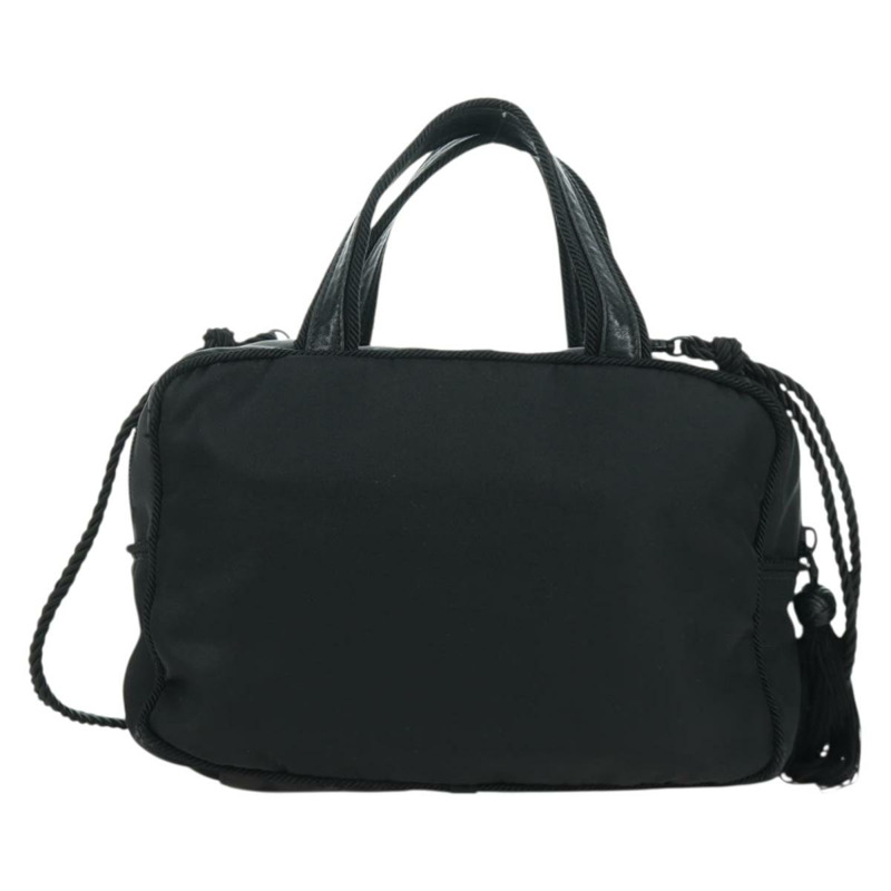 【日本直送】PRADA 流蘇手提包 尼龍 兩用 黑色 BL0916 正品 am11097V-1