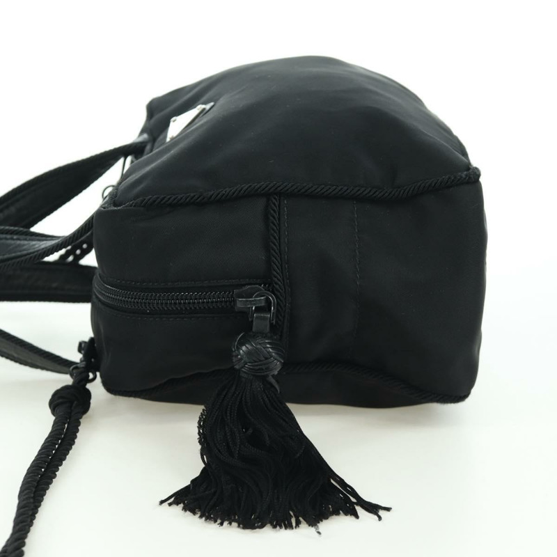 【日本直送】PRADA 流蘇手提包 尼龍 兩用 黑色 BL0916 正品 am11097V-2