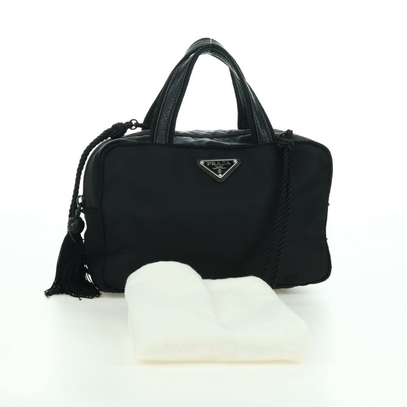 【日本直送】PRADA 流蘇手提包 尼龍 兩用 黑色 BL0916 正品 am11097V-11