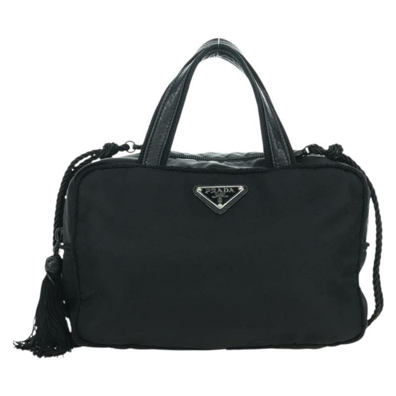 【日本直送】PRADA 流蘇手提包 尼龍 兩用 黑色 BL0916 正品 am11097V-12