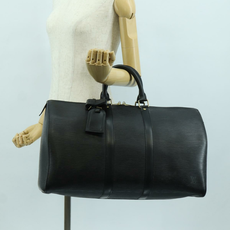 【日本直送】路易威登 Epi Keepall 45 波士頓包 黑色 M42972 LV 正品 AMZ301V-24