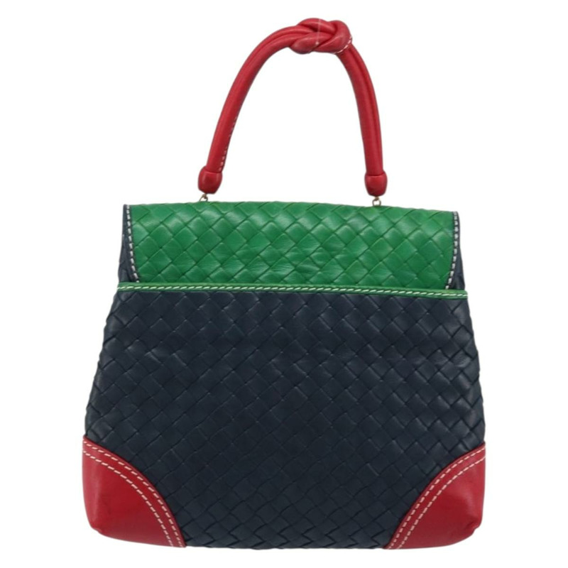 【日本直送】BOTTEGA VENETA INTRECCIATO 手提包皮革海軍藍金色正品 AMZ155A-1