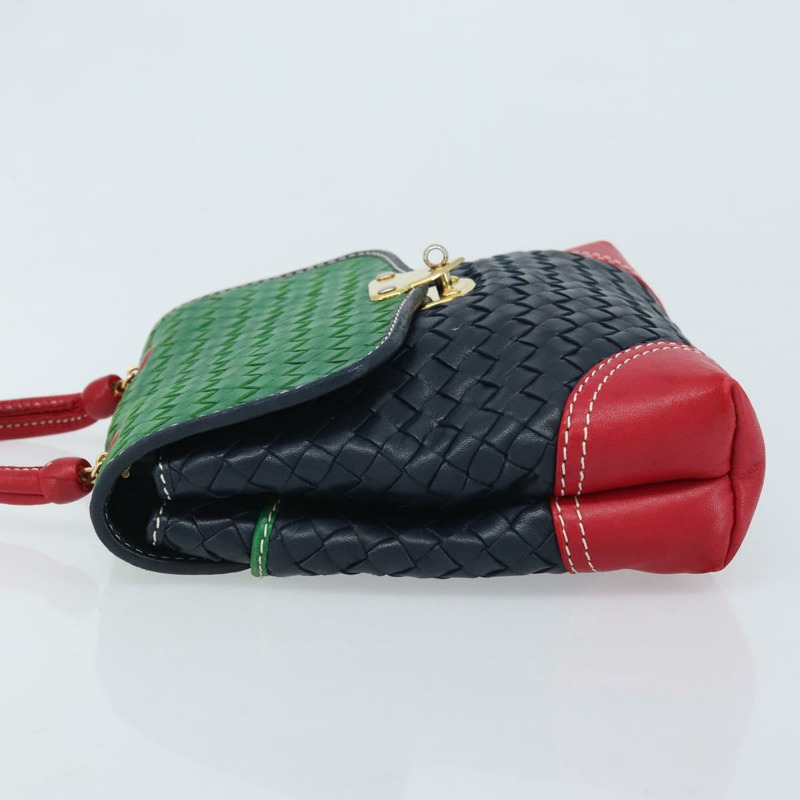 【日本直送】BOTTEGA VENETA INTRECCIATO 手提包皮革海軍藍金色正品 AMZ155A-3