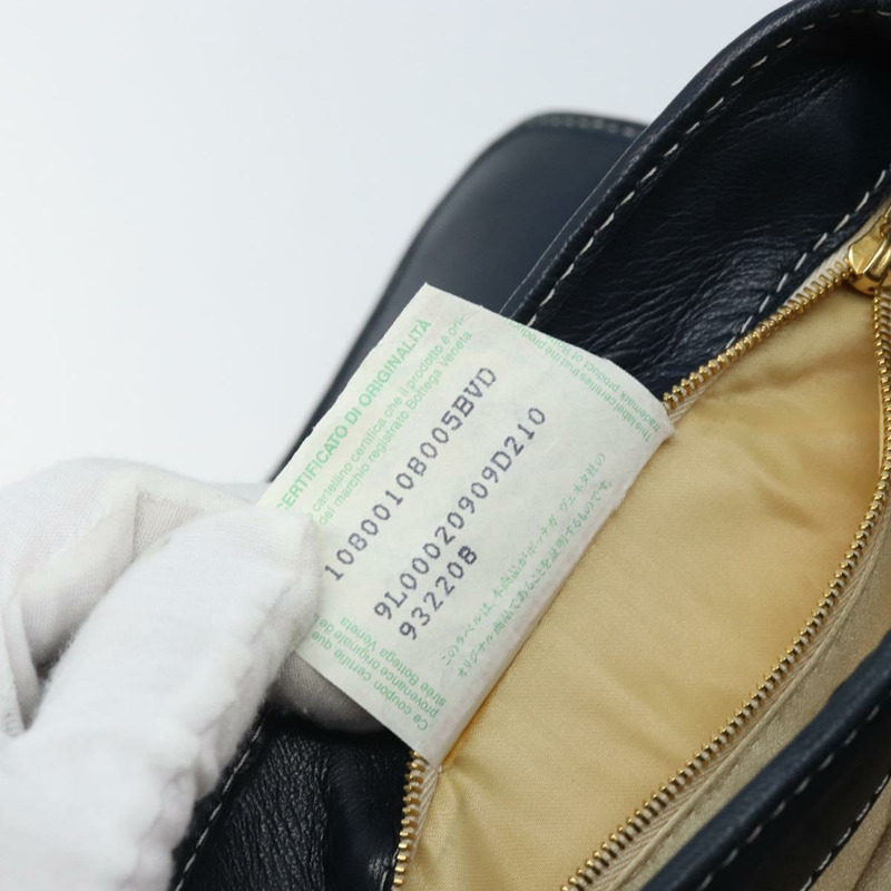 【日本直送】BOTTEGA VENETA INTRECCIATO 手提包皮革海軍藍金色正品 AMZ155A-11