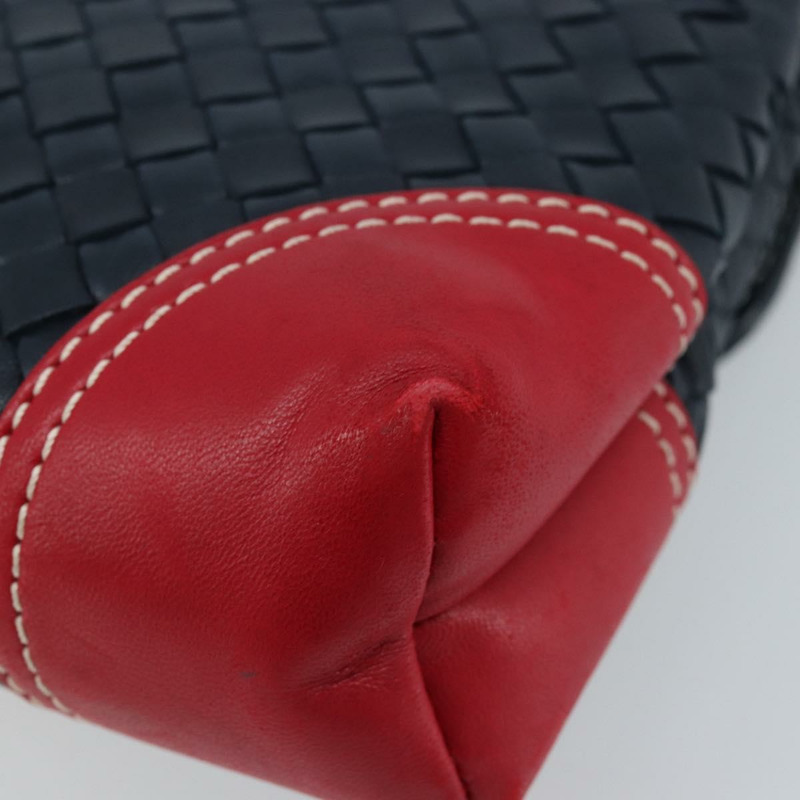 【日本直送】BOTTEGA VENETA INTRECCIATO 手提包皮革海軍藍金色正品 AMZ155A-14