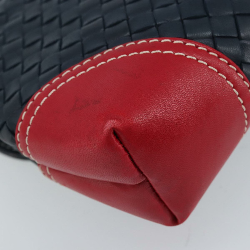 【日本直送】BOTTEGA VENETA INTRECCIATO 手提包皮革海軍藍金色正品 AMZ155A-15