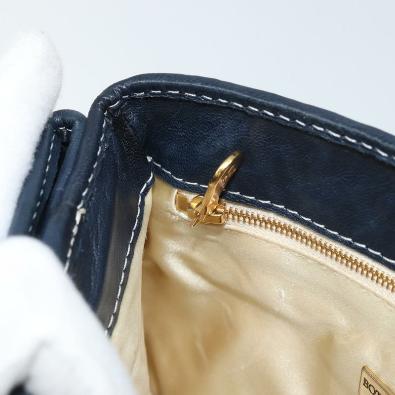 【日本直送】BOTTEGA VENETA INTRECCIATO 手提包皮革海軍藍金色正品 AMZ155A-20