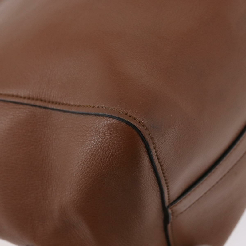 【日本直送】PRADA 手提包 皮革 兩用 棕色 金色 正品 ka3430A-17