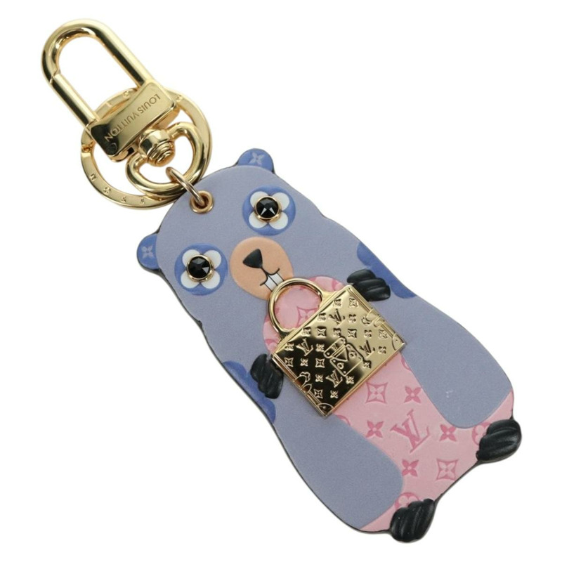 【日本直送】路易威登 Monogram LV 土撥鼠吊飾 紫色 M01350 LV 正品 YKZ484M-0