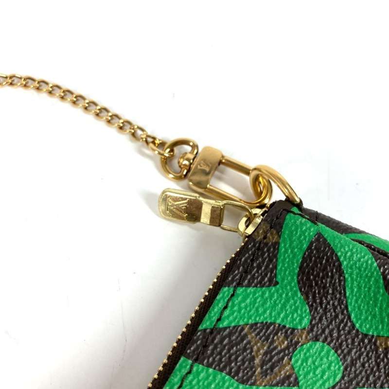 路易威登 M67706 Monogram Hawaii 限量版迷你手拿包/鏈條包/帆布配件包,男女通用,棕色-7