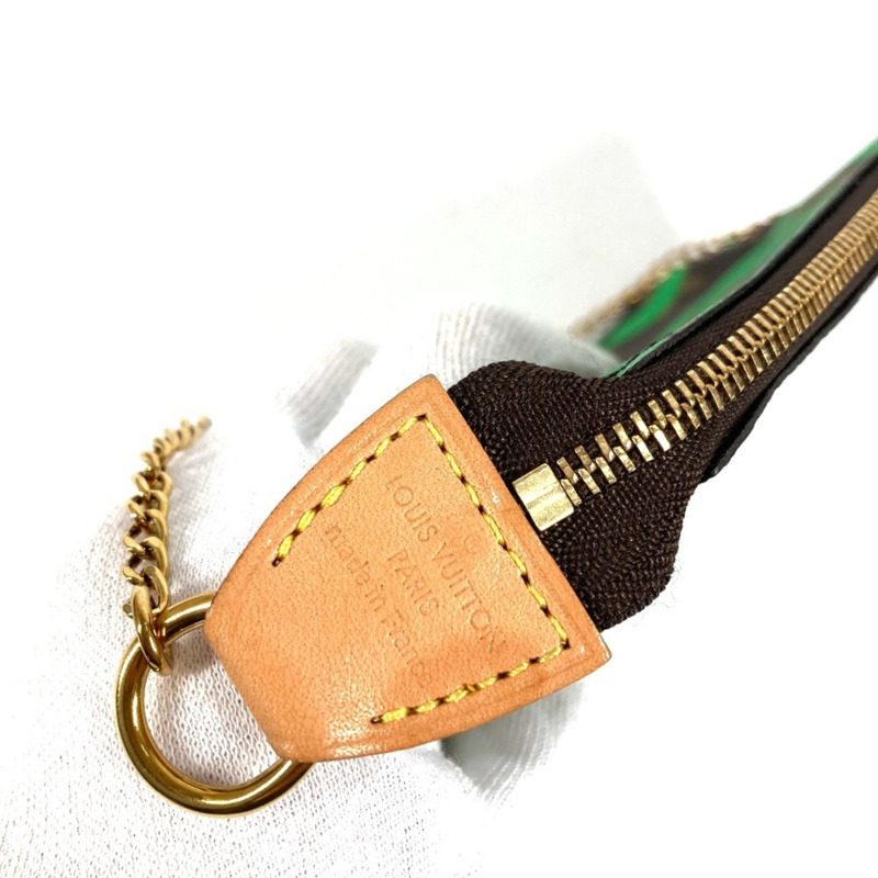 路易威登 M67706 Monogram Hawaii 限量版迷你手拿包/鏈條包/帆布配件包,男女通用,棕色-9