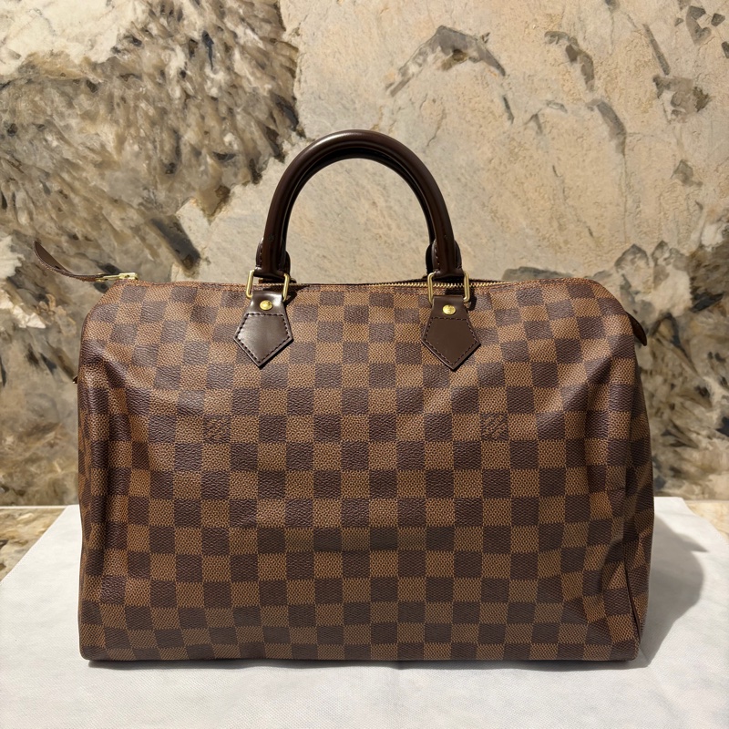 LV 咖棋盤格SPEEDY35 無背帶款-0