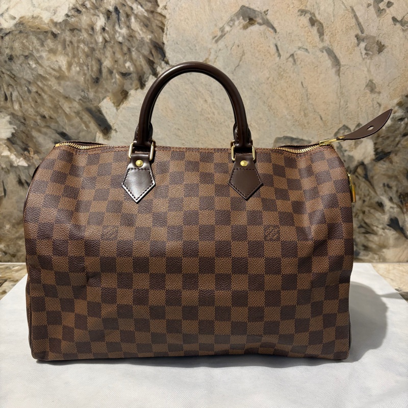 LV 咖棋盤格SPEEDY35 無背帶款-1