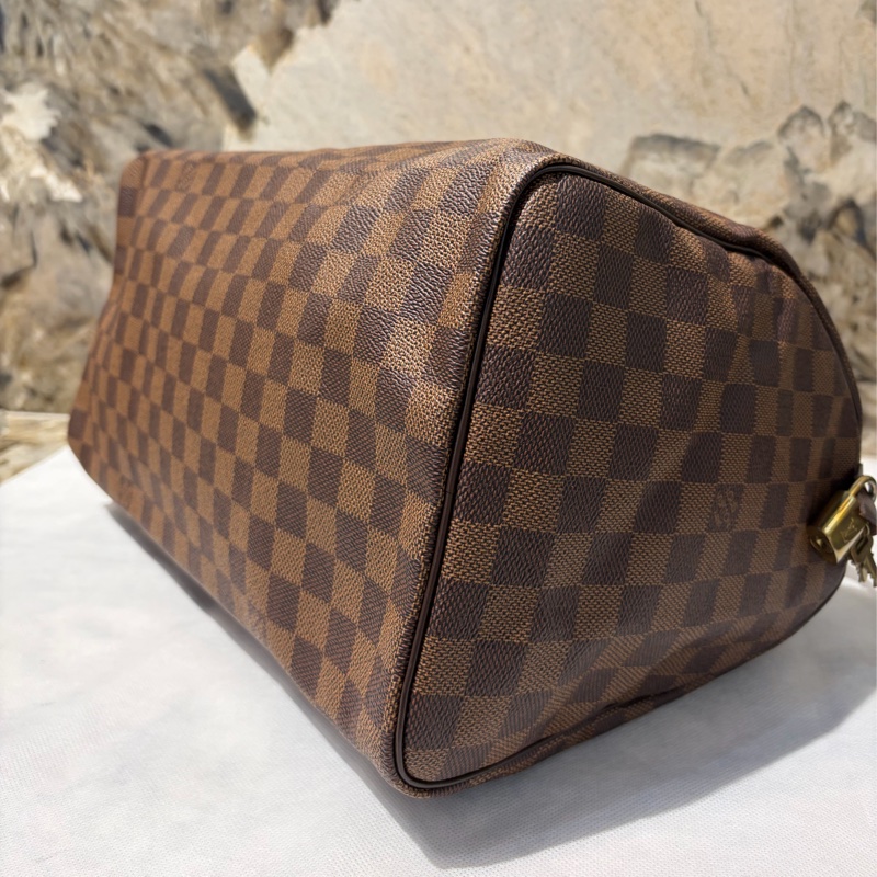 LV 咖棋盤格SPEEDY35 無背帶款-5
