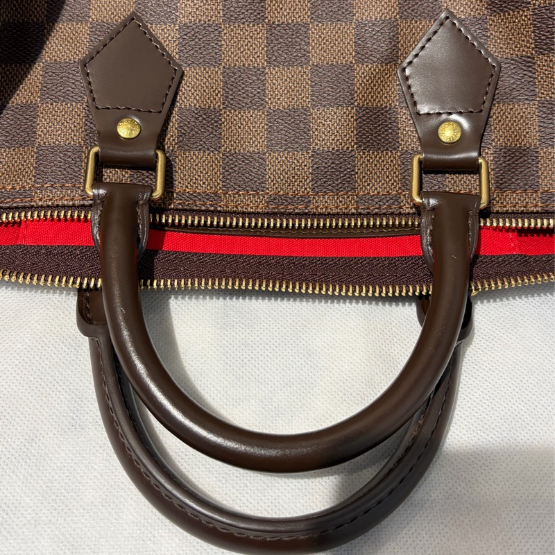 LV 咖棋盤格SPEEDY35 無背帶款-11