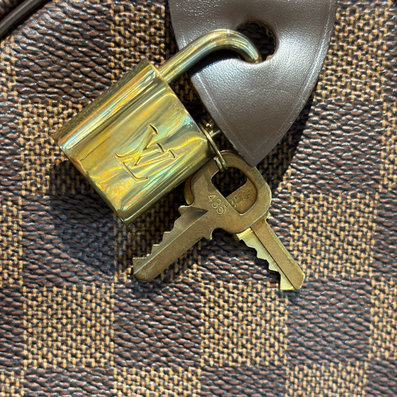 LV 咖棋盤格SPEEDY35 無背帶款-12