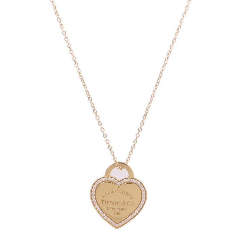 TIFFANY＆CO 18K黃金Return to Tiffany Heart Diamond鑽石項鍊-0