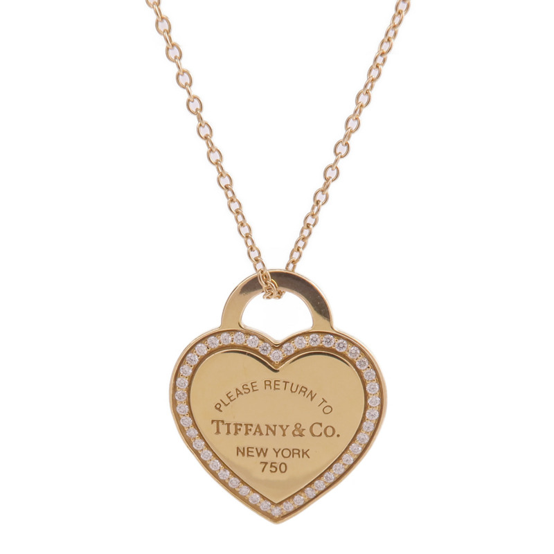 TIFFANY＆CO 18K黃金Return to Tiffany Heart Diamond鑽石項鍊-2
