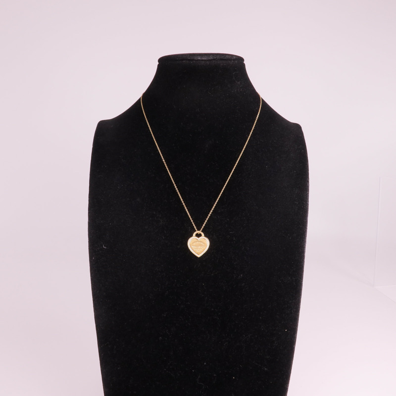 TIFFANY＆CO 18K黃金Return to Tiffany Heart Diamond鑽石項鍊-7