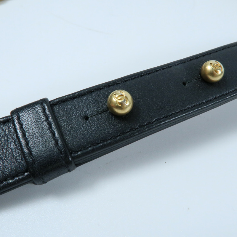 CHANEL 牛皮皮革Boy 20金扣鏈帶肩背袋-10