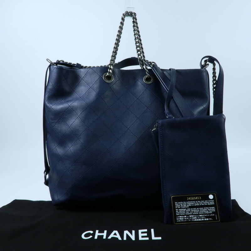 CHANEL 牛皮皮革Shoulder Bag鏈帶手挽肩背兩用袋-13