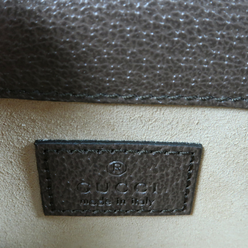 GUCCI 帆布/牛皮皮革Dionysus銀扣鏈帶肩背袋-11