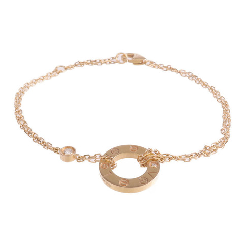 CARTIER 18K玫瑰金Love Bracelet 2 Diamonds鑽石手鏈