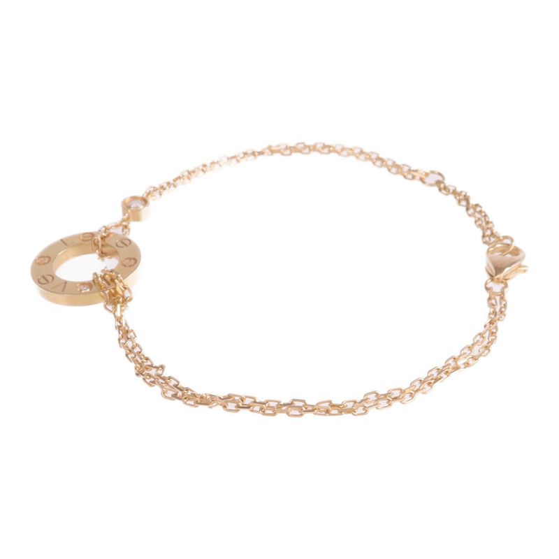 CARTIER 18K玫瑰金Love Bracelet 2 Diamonds鑽石手鏈-1
