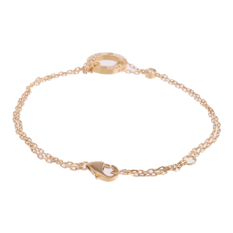 CARTIER 18K玫瑰金Love Bracelet 2 Diamonds鑽石手鏈-2