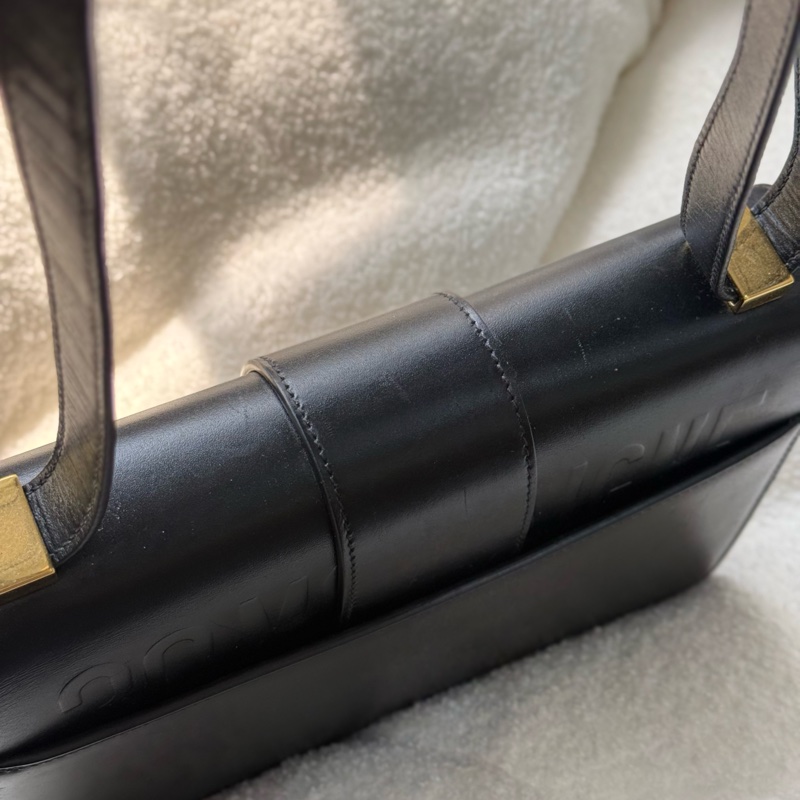 Dior 黑色全皮Montaigne 蒙田30單肩斜背包-2