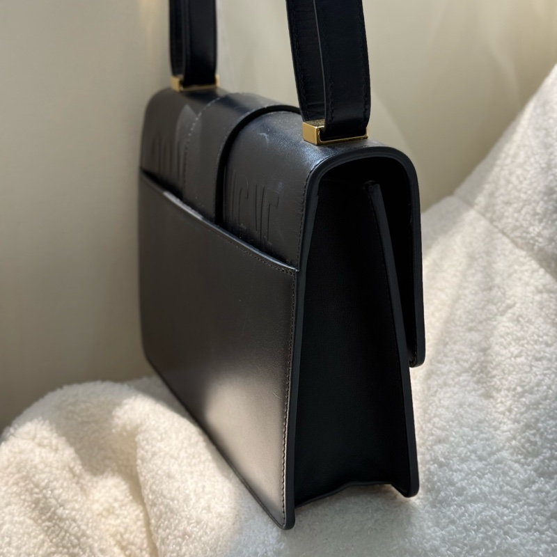 Dior 黑色全皮Montaigne 蒙田30單肩斜背包-6