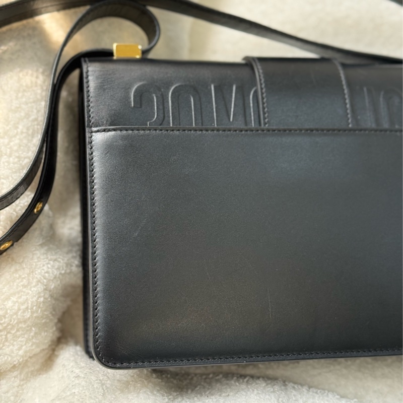 Dior 黑色全皮Montaigne 蒙田30單肩斜背包-8